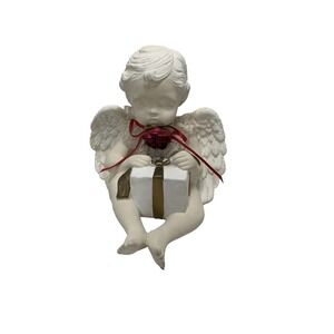 home decor christmas angel with present